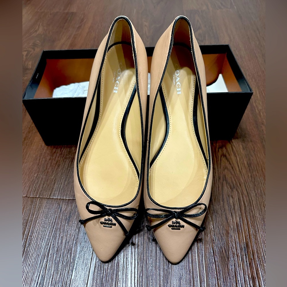 COACH leather flats